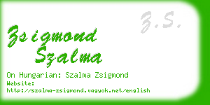 zsigmond szalma business card